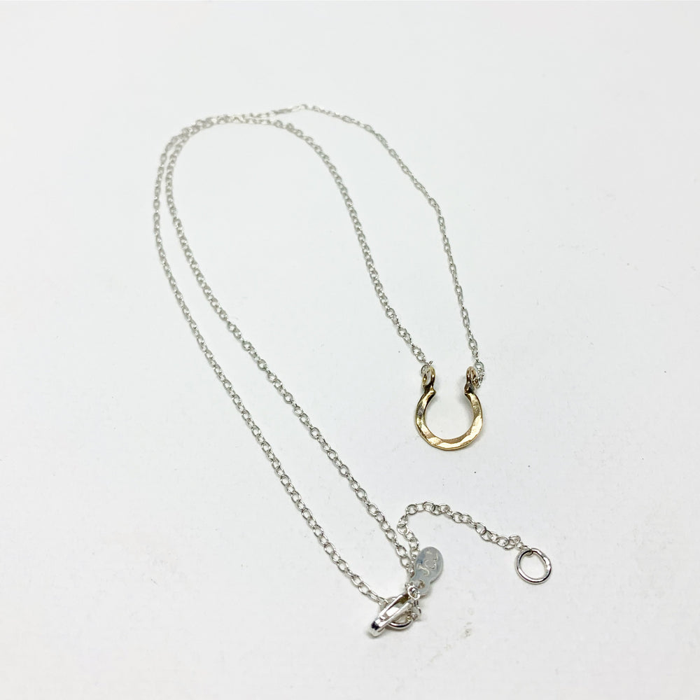 Mini Lucky Horseshoe Charm Necklace