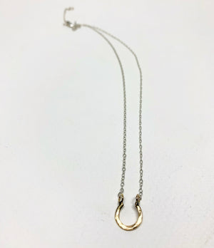 Mini Lucky Horseshoe Charm Necklace
