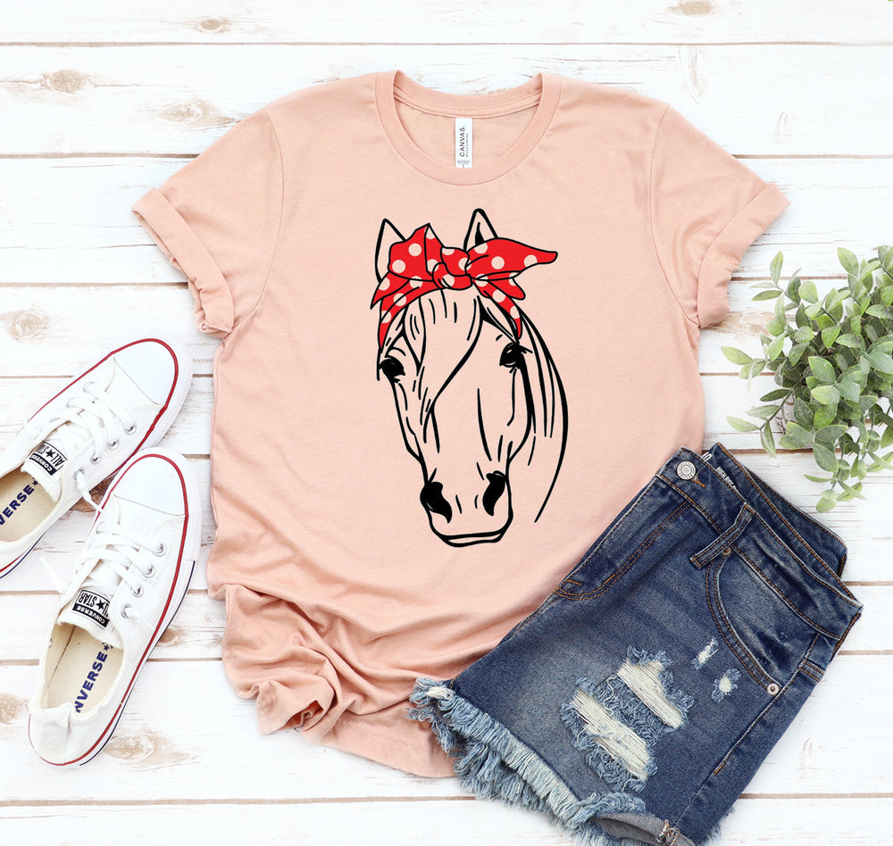 Horse Polka Dot Bandana T-shirt